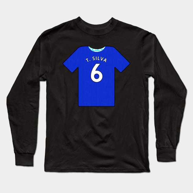 2022 Thiago Silva Jersey Long Sleeve T-Shirt by tysonstreet